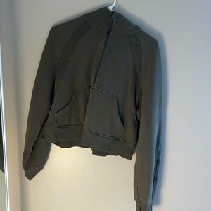 Greyish green lululemon scuba hoodie